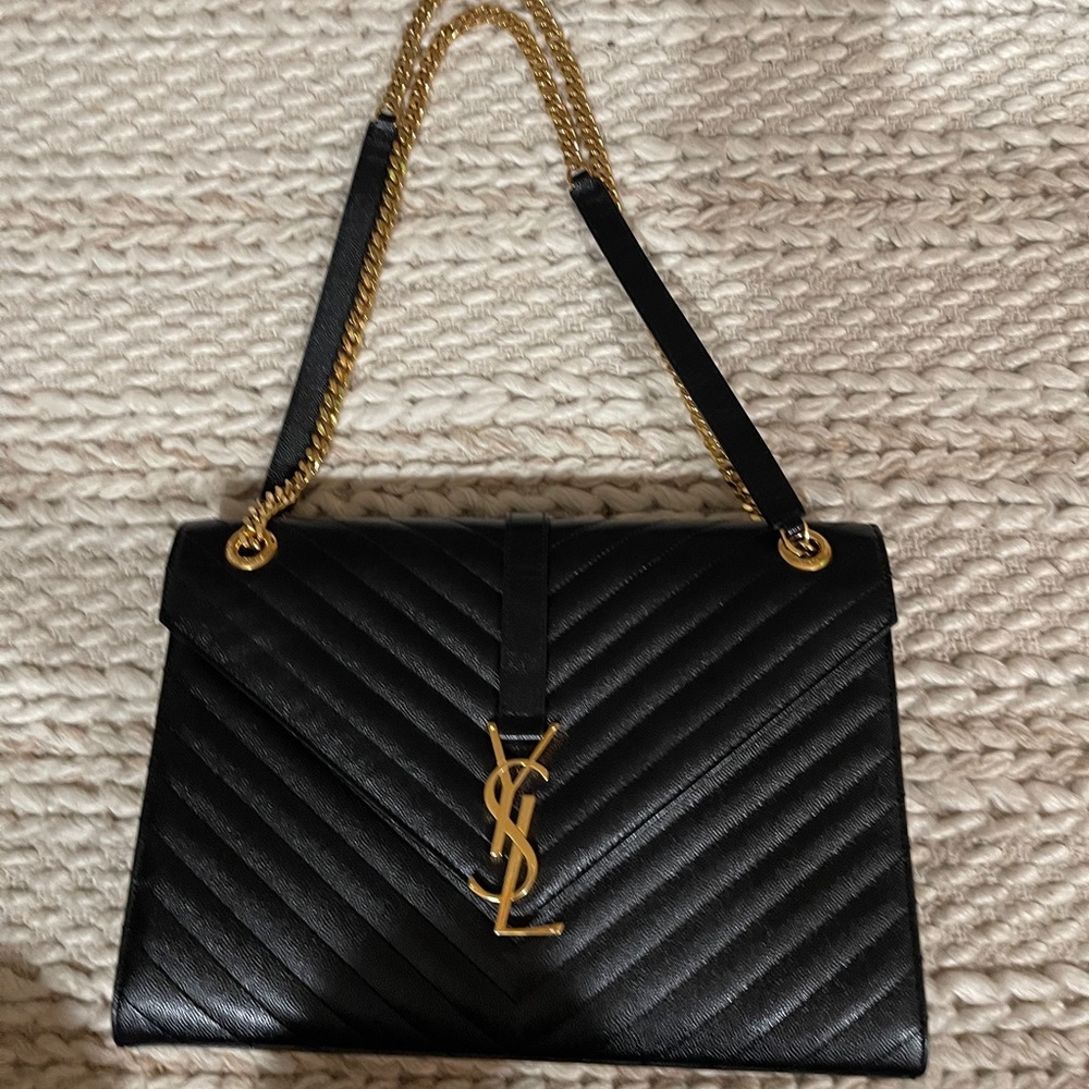 Saint Laurent black and gold bag!